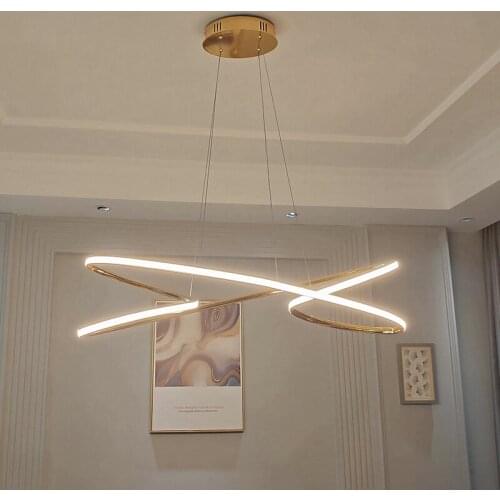 FANPINFANDO modern led chandelier lighting for living room bedroom hanging light Kitchen Bar suspension plating chandelier loft