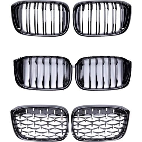 Styling Center Grille ABS Front Bumper Grill Vertical Bar Middle Grill For BMW X3 X4 G01 G02 X3M X4M F25 F26 2011-2021
