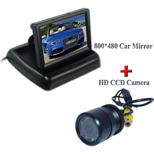 High quality low price car parking kit 4.3" LCD display car monitor+HD back car rear camera for various types car on selling