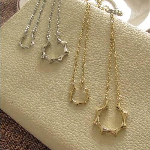 Pinocchio bright gold short necklace accessories lovers' lucky buttons pendant-necklace colar