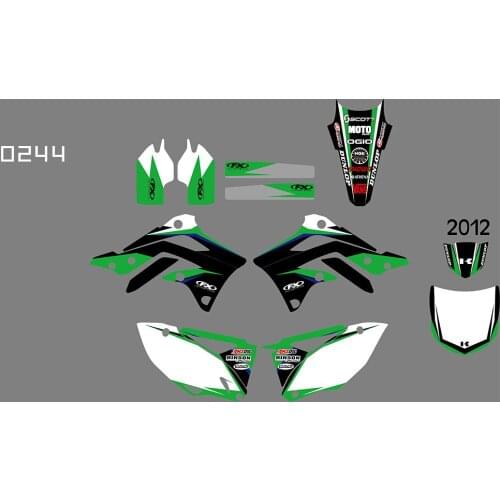 0244 motorcycle Team Graphic & Backgrounds Decal Stiker Kits for Kawasaki KXF450 2012