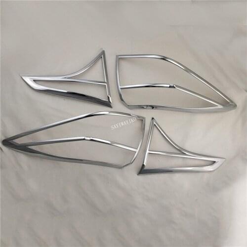 4pcs ABS Chrome Car TAIL LAMP COVER for Eleventh-generation Toyota E170 Corolla (North America) 2014-2017