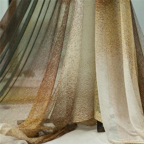 Abstract gradient color knit stretchy pure silk mesh/eyelet fabric, sewing for blouse, dress, skirt, scarf, craft by the yard