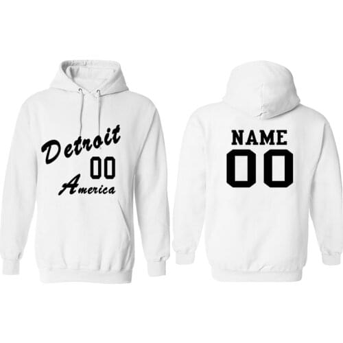 America Michigan Detroit male hoodie custom name number photo Wisconsin Green Bay sweatshirt nation flag country college clothes