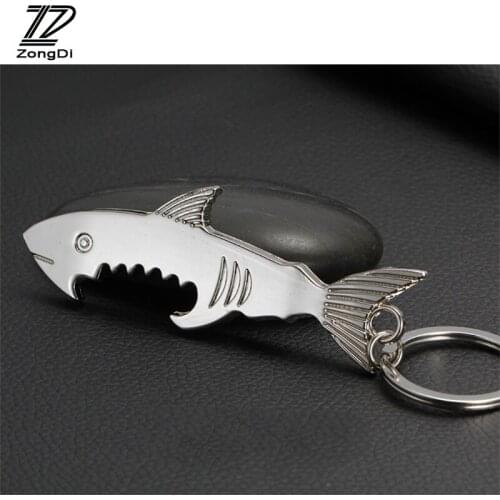 ZD For Citroen C5 C4 C3 Mini Cooper Opel Astra H G J Insignia Vectra C Saab Car Key Chain Pendant Shark Bottle Opener Keychain