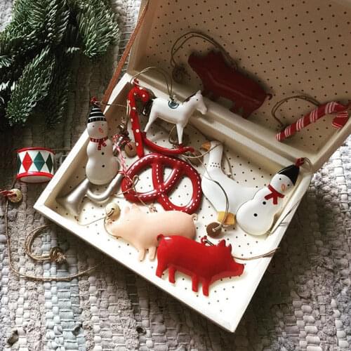 Christmas Party Nordic Christmas Decoration Metal Pendant Christmas Tree Room Party Holiday Decoration Ornaments