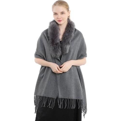 Fashion Wome Faux Fur Shawls Autumn Winter Cashmere Long Scarves Wedding and Party Evening Dress Pashminas