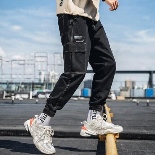 2021 Mens Jeans Pants Spring Autumn New Fashion Casual Large Size Loose Tooling Mens Long Trousers Cargo Pants Men Denim