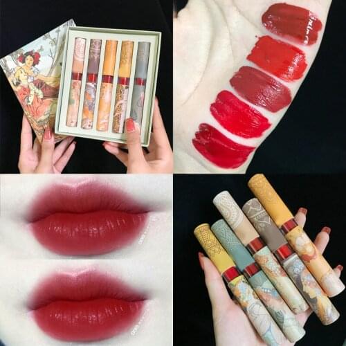 High Quality Velvet Lipstick Set Vivid Colour Non-Stick Cup Long Lasting Lip Glosses Set For Women Girl