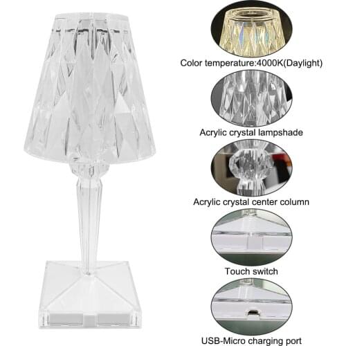 Latest Glass Table Lamp for Bedroom Living Room Desk Lamp Study Crystal Art Decor Beside Night Lights Lightin Wedding Decoration