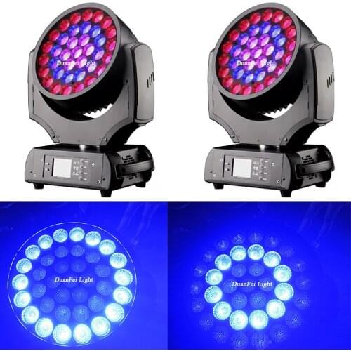 2pcs 2020 NEW dmx lyre Dj equipemnt 37*15w rgbw 4in1 quad color led wash moving head zoom light
