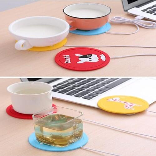 2021 Newest Cartoon Heating Mat Warmer Pad Electric Insulation Coaster Useful USB Power Suply Office Kitchen Tea Coffee Cup Mug