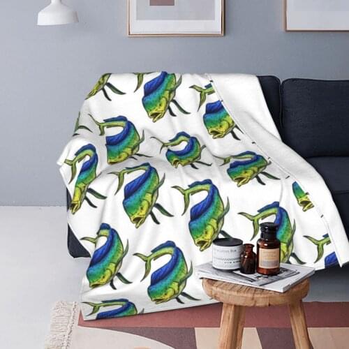 Dolphin Blankets Velvet Summer Sea Ocean Animal Multifunction Ultra-Soft Throw Blanket for Home Outdoor Bedspread
