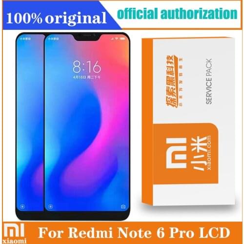 Original 6.26" Display Replacement for Xiaomi Redmi Note 6/6 PRO LCD Touch Screen Digitizer Assembly with Retail Pack