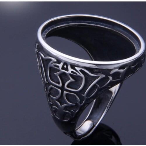17*21mm 925 STERLING SILVER mens Semi Mount Bases Blanks base blank Pad VINTAGE ring ring Setting set jewelry gift diy A1340