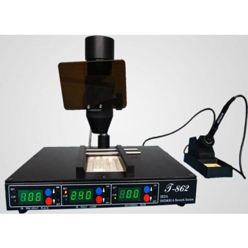 Puhui T-862 T862 3IN1 Digital Infrared Rework Reflow Soldering Station Use for Welding on Mobile Phone/Digital Camera