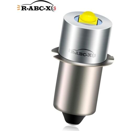 RUIANDSION 1Pcs E10 Screw Thread P13.5S PR2 4-9D Maglite Flashlight LED Bulb 6V-24V 9V 12V 18V 13.5V 4D 5D 6D 9D 4-9Cells 6000K