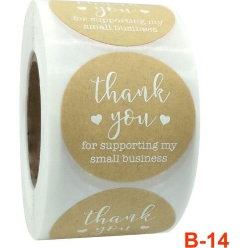 Roll up kraft paper white font flower wedding decoration sticker