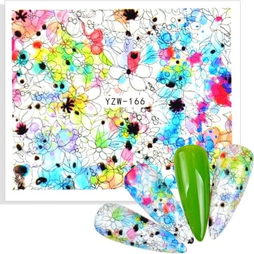 Slider design graffiti color Style, water nail sticker nail sticker slider nail slider design stickers for nails Photo design