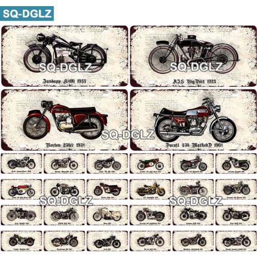 [SQ-DGLZ] Garage License Plate Motorcycle Club Bar Wall Decoration Tin Sign Vintage Metal Sign Home Decor Plaques Poster