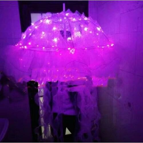 Led costumes luminous dj singer dress party bar model show led light up Jellyfish glowing umbrella Ballroom dancer stage wears