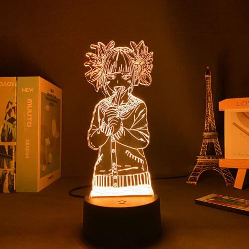 Anime Figure Light My Hero Academia Toga Himiko Led Panel Lights Valentines Day Gift 3D Lamp Night Lamp Anime Decoration