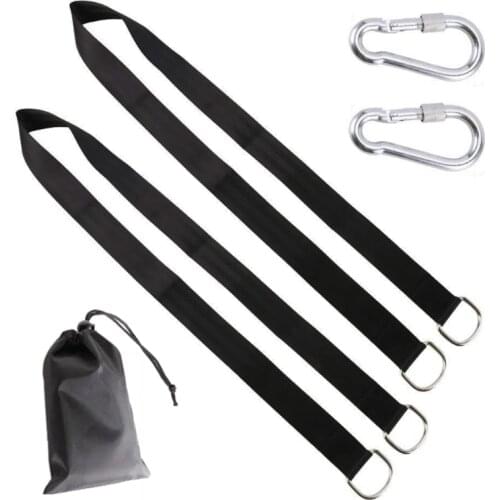 Tree Swing Hanging Straps Kit Holds 2000 lbs 5ft Extra Long Straps With Safer Lock Snap Carabiner Hooks Perfect For Tree Swing