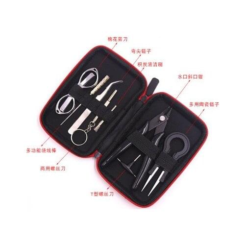 X9 Mini Vape DIY Tool Bag Tweezers Pliers Wire Heaters Kit Coil Jig Winding For Packing Electronic Cigarette Accessories