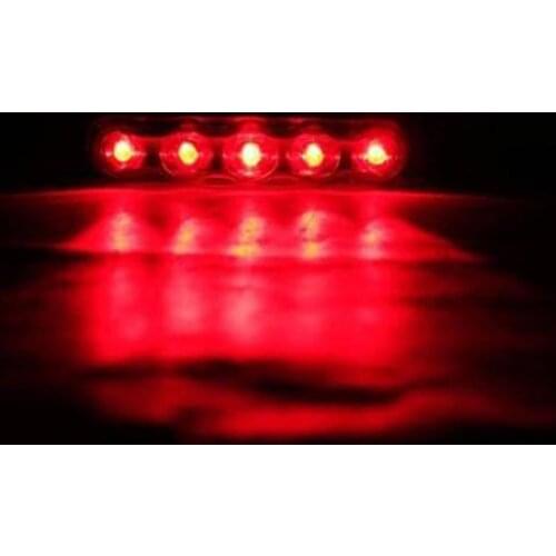 Long Tail Lights Rear Lights Mountain Bike Lamp Bicycle Accessories Cat Eye Tail Lights Row Flashing 5LED Red Warning Rear Lamp