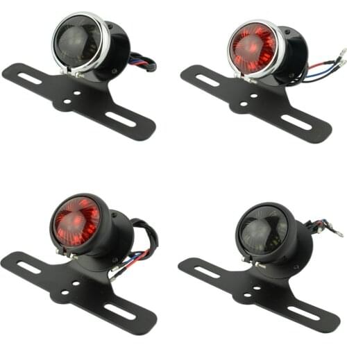 Moto Rear Lights Lamp Cafe Racer Taillight LED Motorcycle Tail Brake Stop Light Chopper Bobber Scooter Refit Triumph Custom
