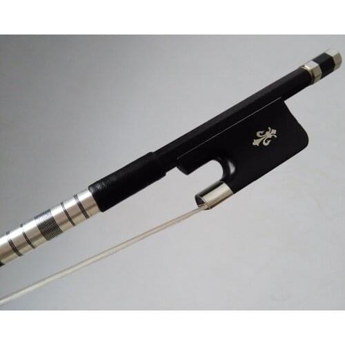 1 PC Nice Quality Coffee Color Bass Bow 3/4 Ebony Frog carved flower