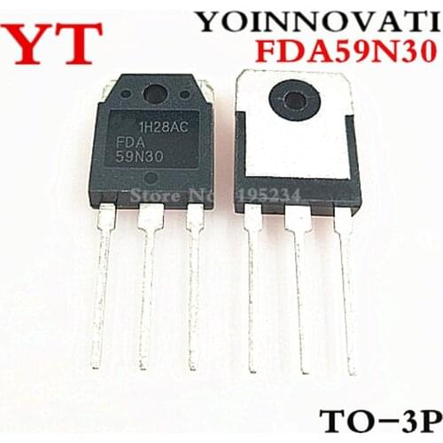 10PCS FDA59N30 59N30 MOSFET N-CH 300V 59A TO-3P