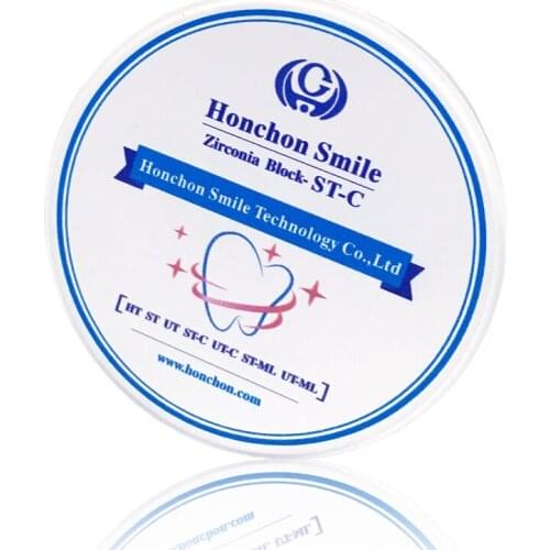 2pcs Preshaded dental zirconia blocks, ST color A2/A3 98x14mm for Open CAD CAM Machines