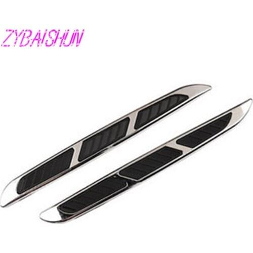 2 pcs. Shark Auto Ventilation Stickers Car Air Intake Stickers Flow Hood Vent Fender Engines for Car Cover Decoration Stickers