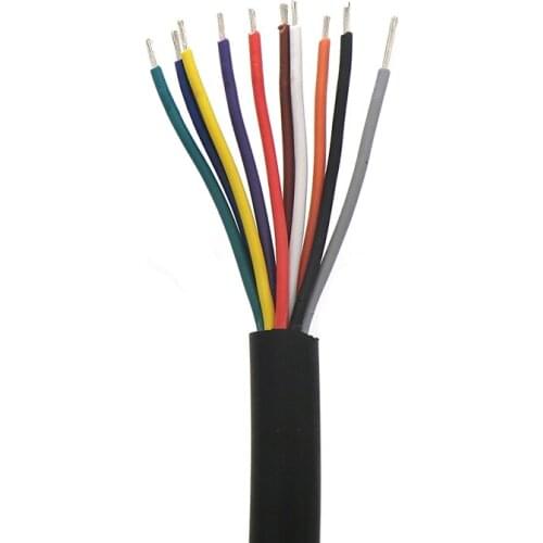 2464 Cable Sheath Wire 10 Core 28,26,24,22AWG through Extruding Production PVC Signal Control Line with Tin Copper 10m