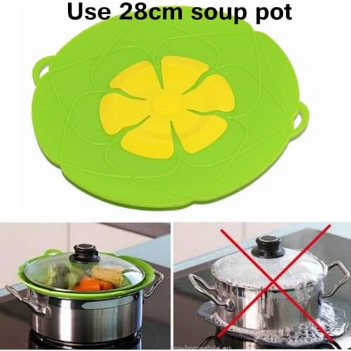 28CM Silicone Anti Overflow Cover Pot Lid High Temperature Kitchen Gadgets For Cooking Pot Cover Spill Proof Accessories Tools