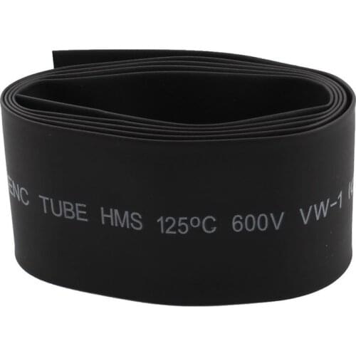 30mm 2:1 Black Polyolefin Insulation Heat Shrink Tubing 1M