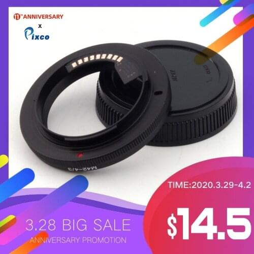 Pixco AF Confirm Adapter Suit For M42 lens to Olympus OM 4/3 E450 E620 E600 Camera