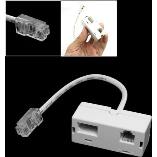 Promotion! RJ45 Plug to BT RJ11 Secondary Splitter Telephone Adapter