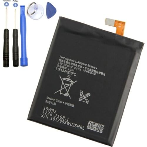 2500mAh LIS1546ERPC Battery For Sony Xperia C3 S55T S55U D2502 D2533 T3 M50W D5103 Mobile Phone Replacement Battery +Repair Tool