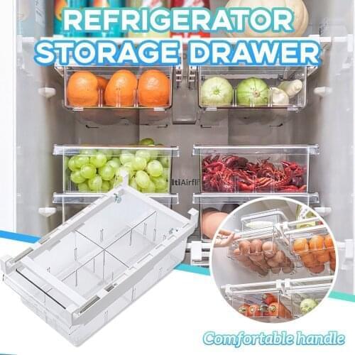 Household multifunctional refrigerator storage box, drawer type food storage box kitchen cabinet organiser kitchen organiser