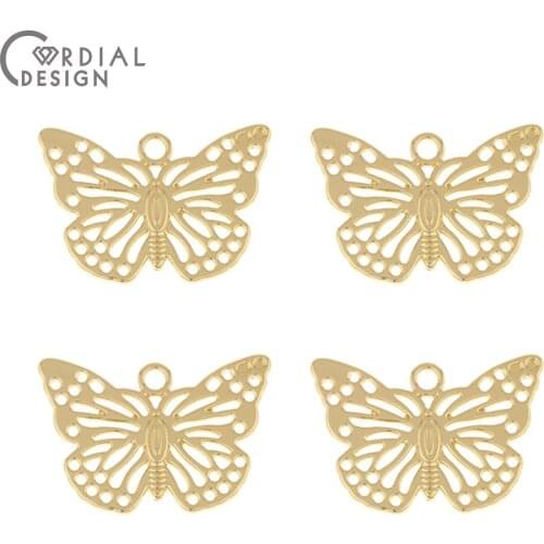 Cordial Design 100Pcs 19*29MM Jewelry Accessories/Pendant/Hand Made/Butterfly Shape/DIY Charms/Jewelry Findings Components
