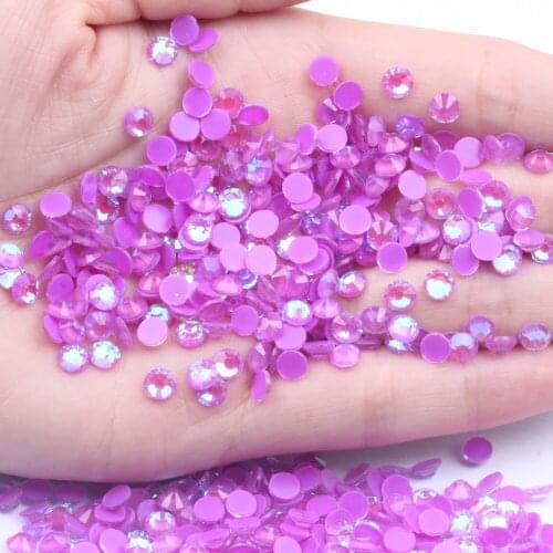 Fluorescent Purple AB Color Strass ss6-ss30 Fluorescent Rhinestone New Glass Flatback Luminous nail supplies for professionals