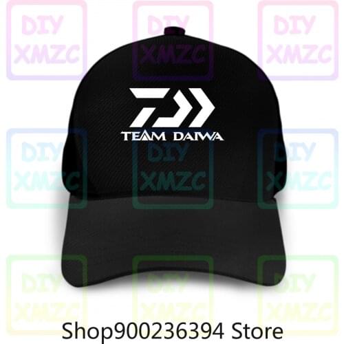 Team Daiwa Hats Baseball Cap Black Fishing Rod Size