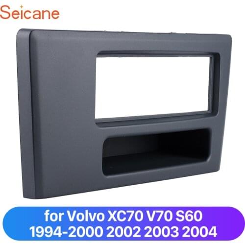 Seicane One Din Car Dashboard Panel Frame Kit for 1994-2000 2002 2003 2004 Volvo XC70 V70 S60 Trim Mount in Dash