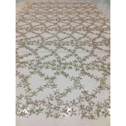 Pretty design best quality star model new design African High Quality glitter sequins tulle mesh Lace Fabric for evening dress