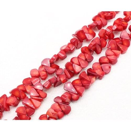 11-14mm Red Coral Freeform Drop Loose Beads 15" , Min.Order is $10,we provide mixed wholesale for all items