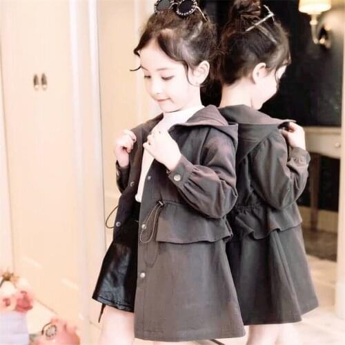 Girls Jacket Windbreaker Solid Color Coat For Girls Spring Autumn Childrens Coats Outerwear Casual Style Clothes For Girls