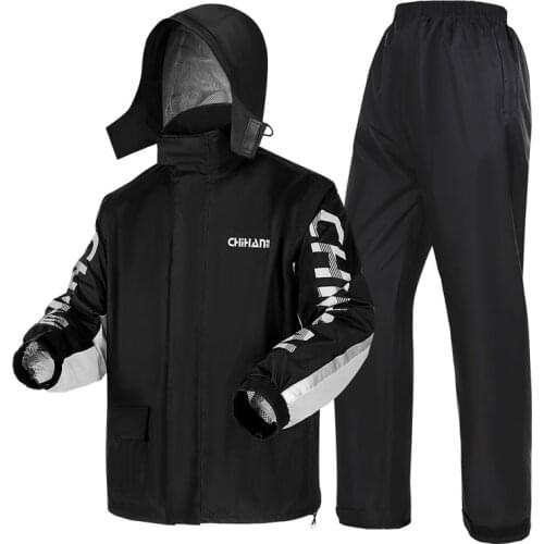 Hot Selling Lightweight Waterproof Motorcycle Rain Suit for Adults Rainproof PU Poly Coated Durable Breathable