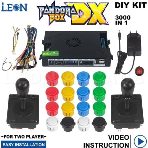 Neo Geo Controller Pandora Dx 3000 Bartop Arcade Cabinet Kit 30mm Sanwa Snap In Push Button Spanish Style Joystick Jamma
